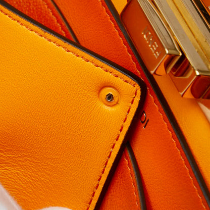 Fendi Peekaboo Iseeu Medium Handbag 8Bn321 Orange Leather
