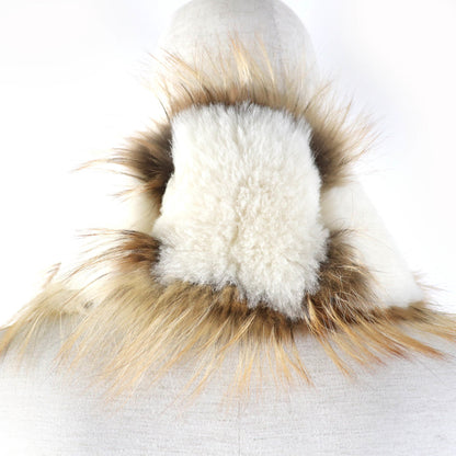 Louis Vuitton Mp1907 Cor Foxy Lunar Fox Silk Tippet Shawl In Ivory And Brown With Gold Hardware