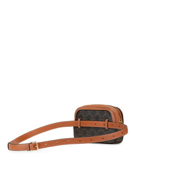 Celine Triomphe Waist Bag/Body Bag In Brown Pvc