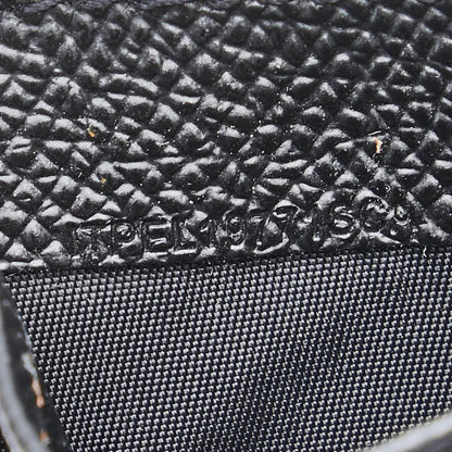 Burberry Logo Fragment Case Card Black Leather