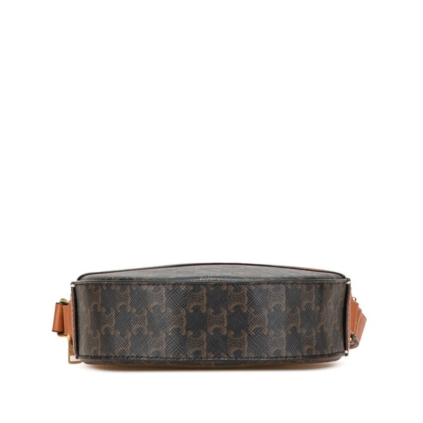 Celine Triomphe Round Purse Shoulder Bag In Black