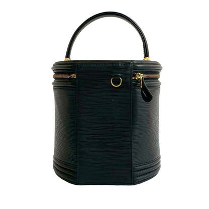Louis Vuitton Vintage Cannes Epi Leather Handbag Vanity Bag Noir Black 13489