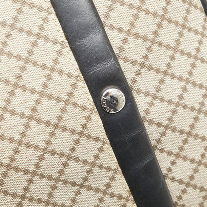 Gucci Diamante Shoulder Bag 268159 Beige Black Pvc Leather