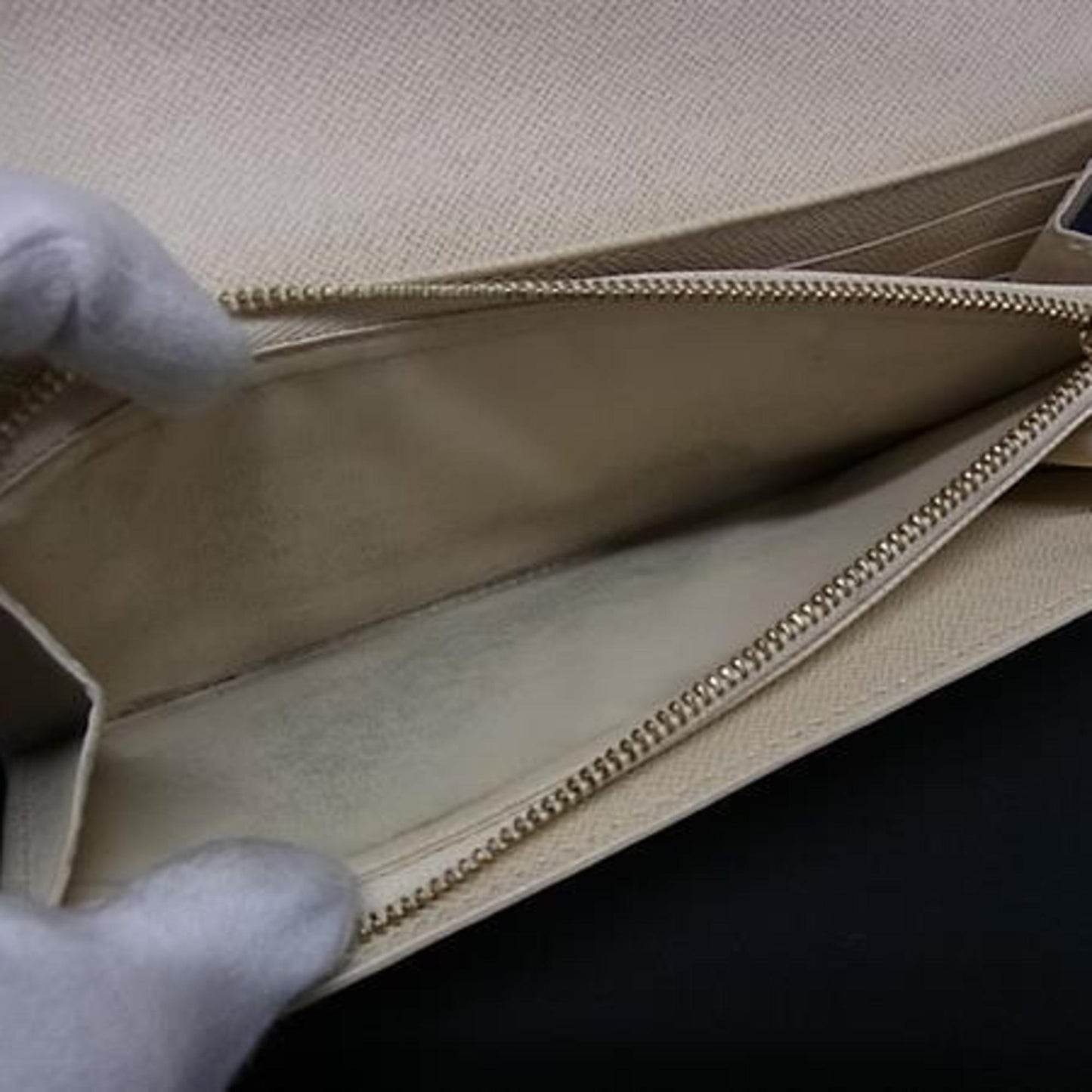 Louis Vuitton Damier Azur Portefeuille Sarah Wallet N61735 Leather Bifold Long