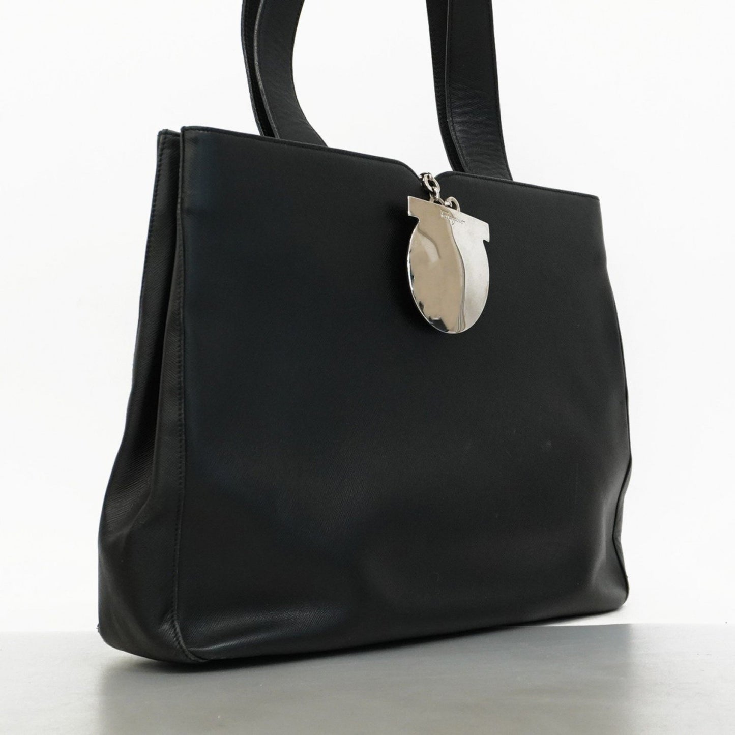 Salvatore Ferragamo Gancini Leather Tote Bag