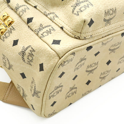Mcm Visetos Glam Backpack In Light Beige
