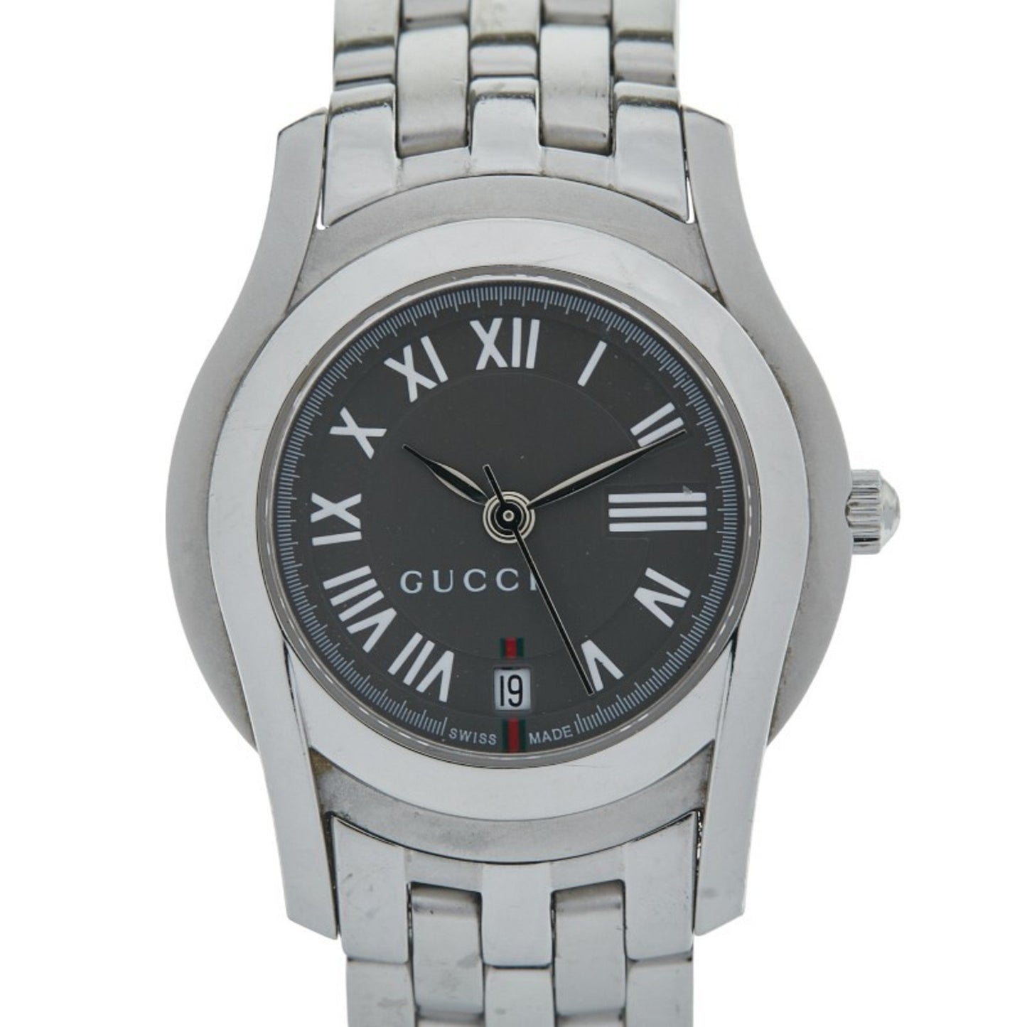 Gucci G-Class Watch 5500L Quartz Gray Dial Stainless Steel