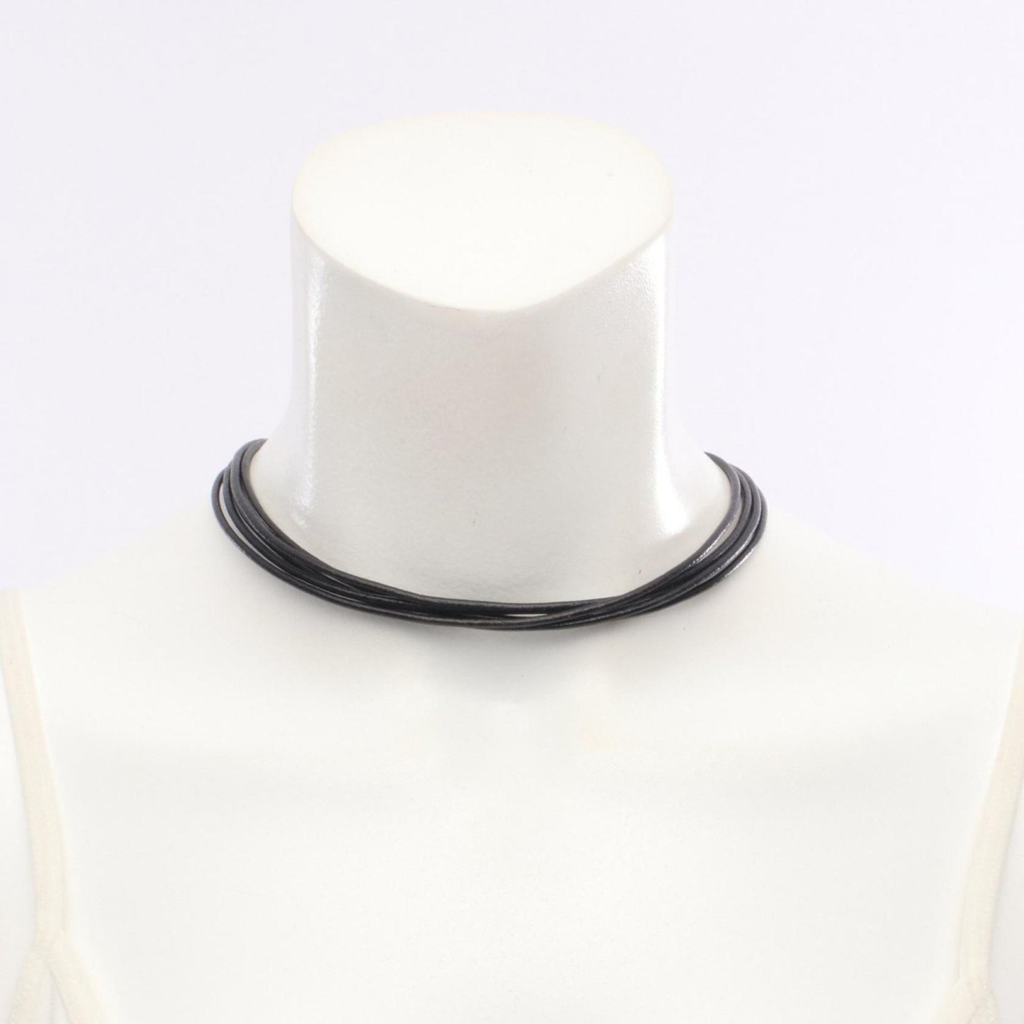 Bvlgari Choker Accessories In Leather And Stainless Steel