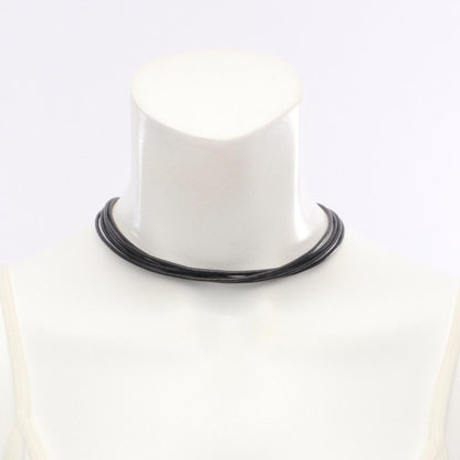 Bvlgari Choker Accessories In Leather And Stainless Steel