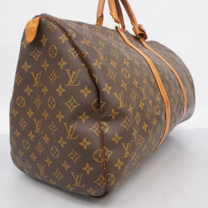 Louis Vuitton Monogram Keepall 55 Boston Bag M41424 Brown