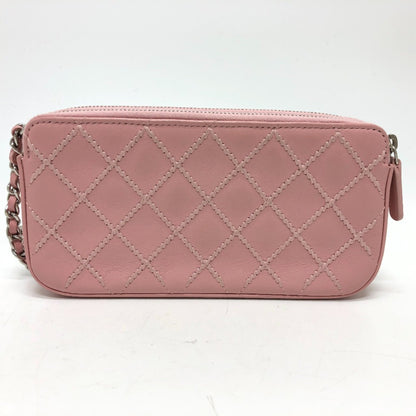 Chanel A82527 Cc Mark Chain Wallet Long Wallet Shoulder Bag Pink Lining Multicolore/Silverhardware