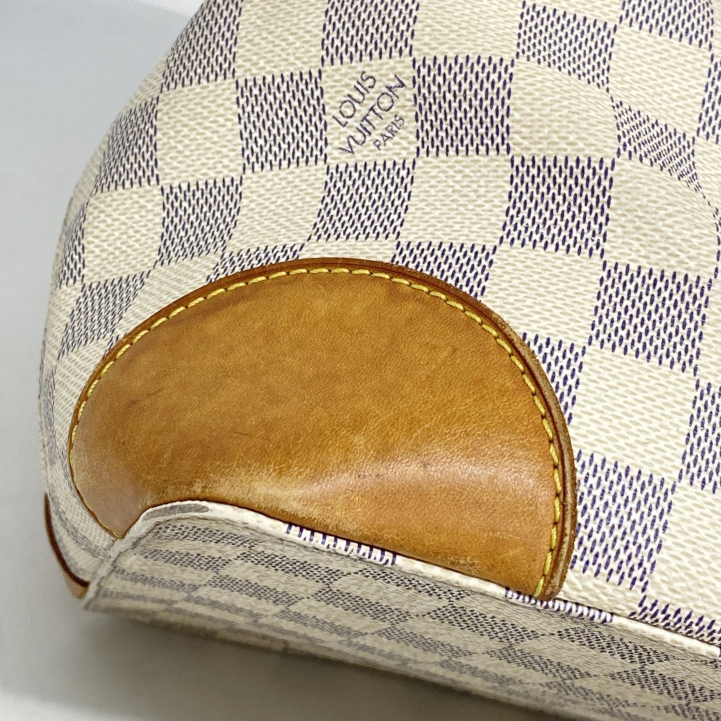 Louis Vuitton Damier Azur Hampstead Mm Tote Bag N51206 White