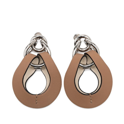 Hermes Herms Villevorte Gm Earrings In Chai Beige
