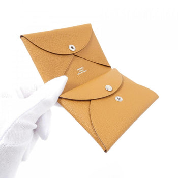 Hermes Calvi Duo 082977Ck Wallet/Coin Case