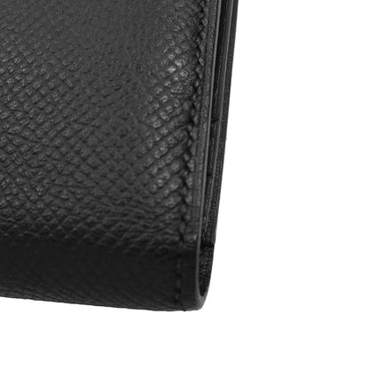 Hermes Herms Bearn Soufflet Long Wallet In Black
