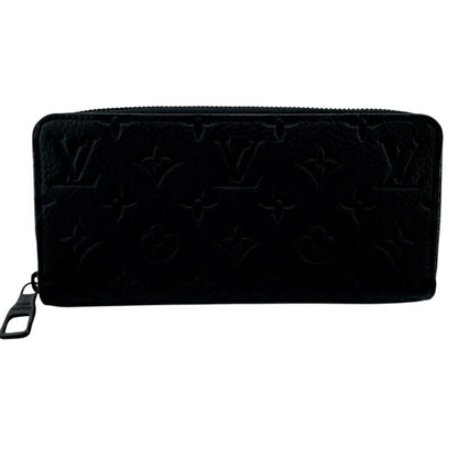 Louis Vuitton M11721 Zippy Wallet Horizontal Round Monogram Long Black