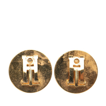 Hermes Enamel Cloisonn Earrings In Gold-Green