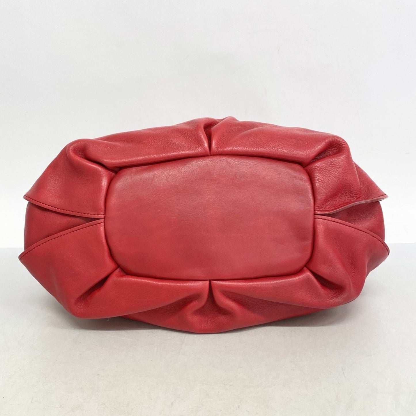 Celine Shoulder Bag Leather Red