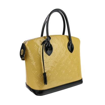 Louis Vuitton Monogram Vernis Lockit Pm Handbag M90251 Beige Black