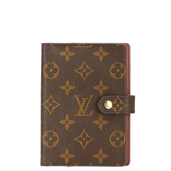 Louis Vuitton Monogram Agenda Pm Notebook Cover R20005 Brown Leather