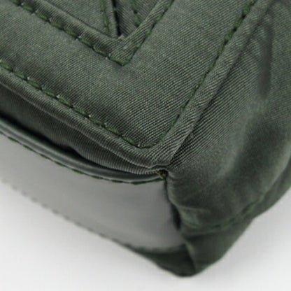 Balenciaga Handbag Navy Cabas Xs 390346 Khaki Green Nylon Leather Shoulder Bag