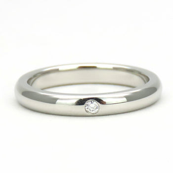 Tiffany Ring Stacking Band 1Pd Pt950 Diamond Approx. 5.3G Platinum #10 Elsa Peretti