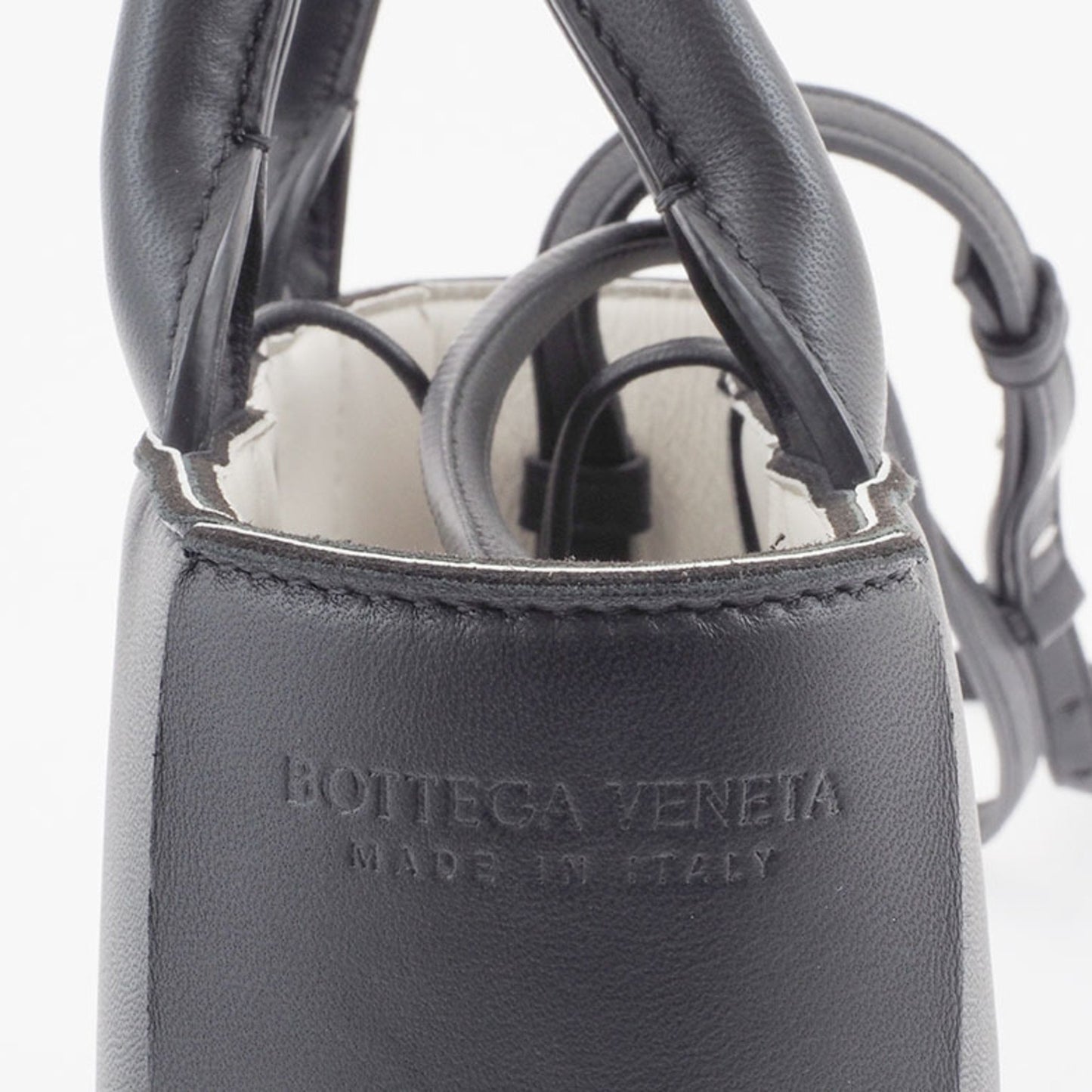Bottega Veneta Candy Arco Tote Bag Handbag Black White 729029Vmay31283