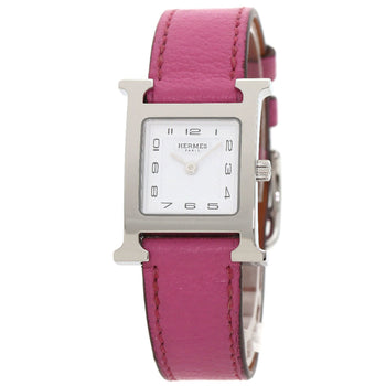 Hermes Hh1.210 H Watch Stainless Steel Leather