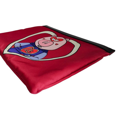 Dolce & Gabbana Super Pig Dg Love Print Handpouch Clutch Bag In Red