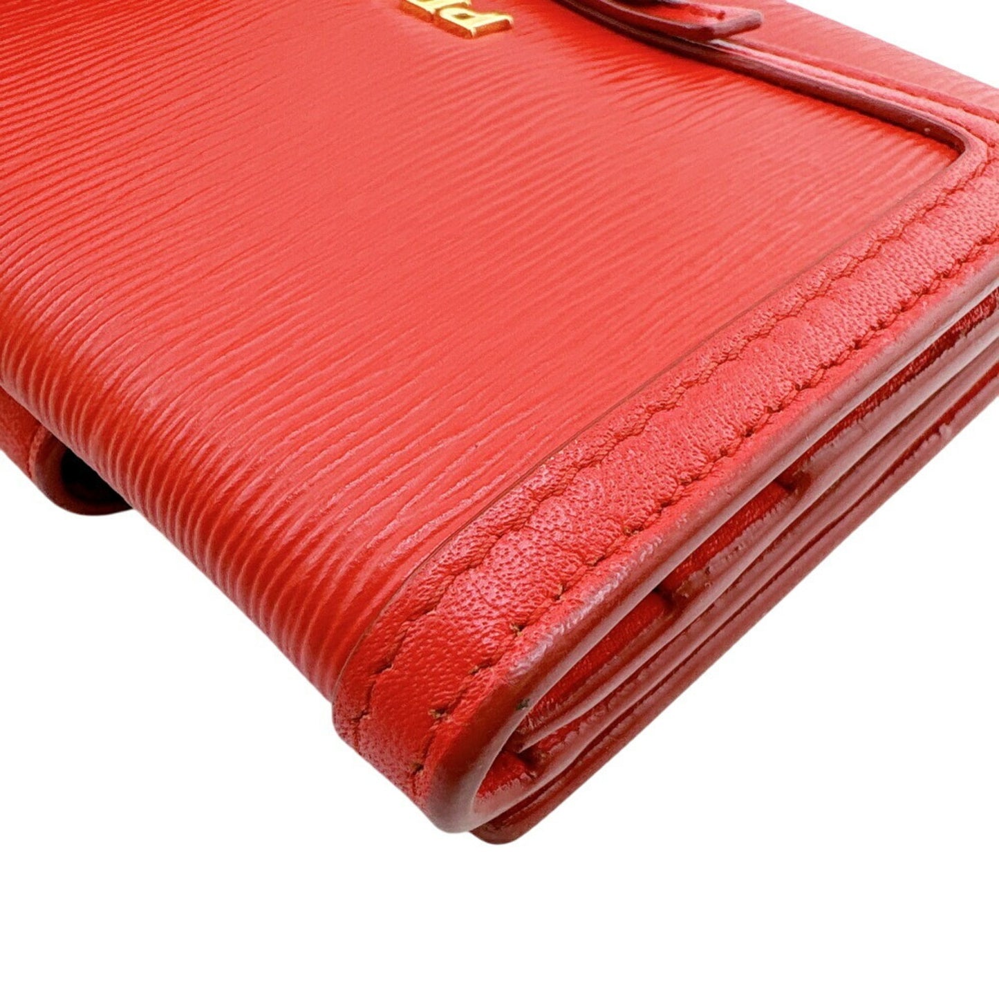 Prada Vitello Move Fi Ribbon W Compact Wallet