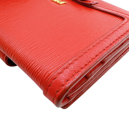 Prada Vitello Move Fi Ribbon W Compact Wallet