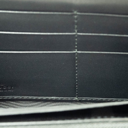 Gucci Gg Supreme Round New Web Long Wallet 4108831 Black