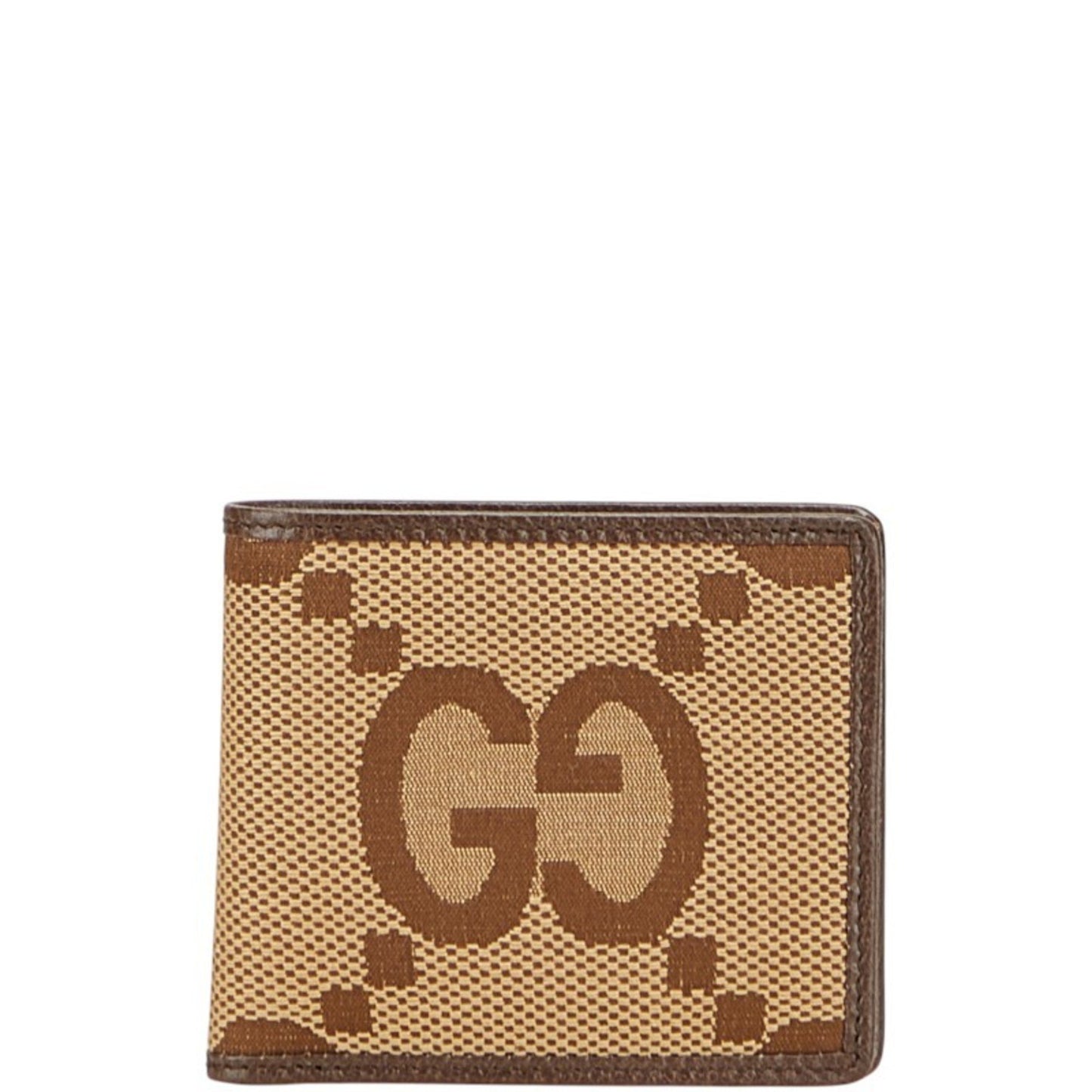 Gucci Jumbo Gg Bifold Wallet 699308 Brown Canvas