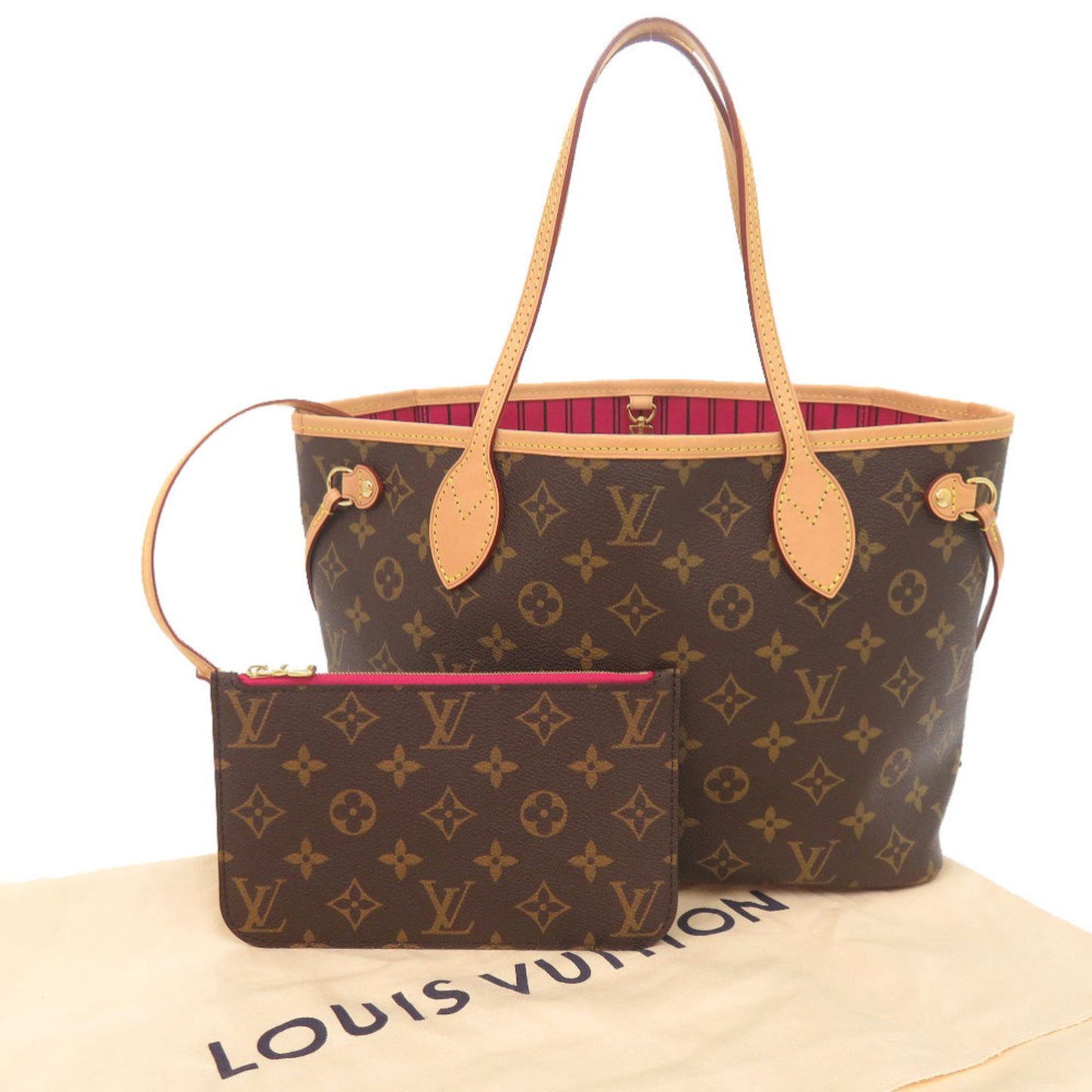 Louis Vuitton Neverfull Pm Monogram M41001 Fuchsia Tote Bag Lv 0290 Louis Vuitton