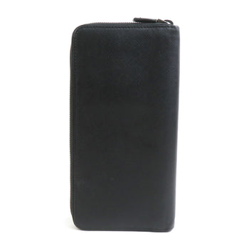 Prada Organizer Long Wallet In Black Leather