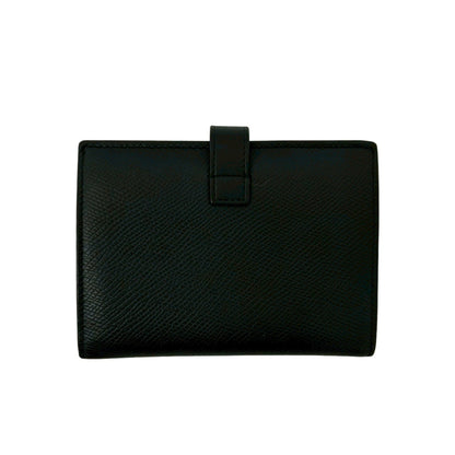 Celine Medium Strap Leather Compact Bifold Wallet With Coin Purse