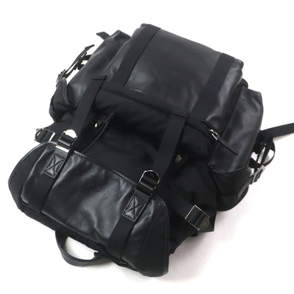 Tod'S Xbmtrkg0300Spfb999 Medium Fabric And Leather Backpack With Engraved Logo