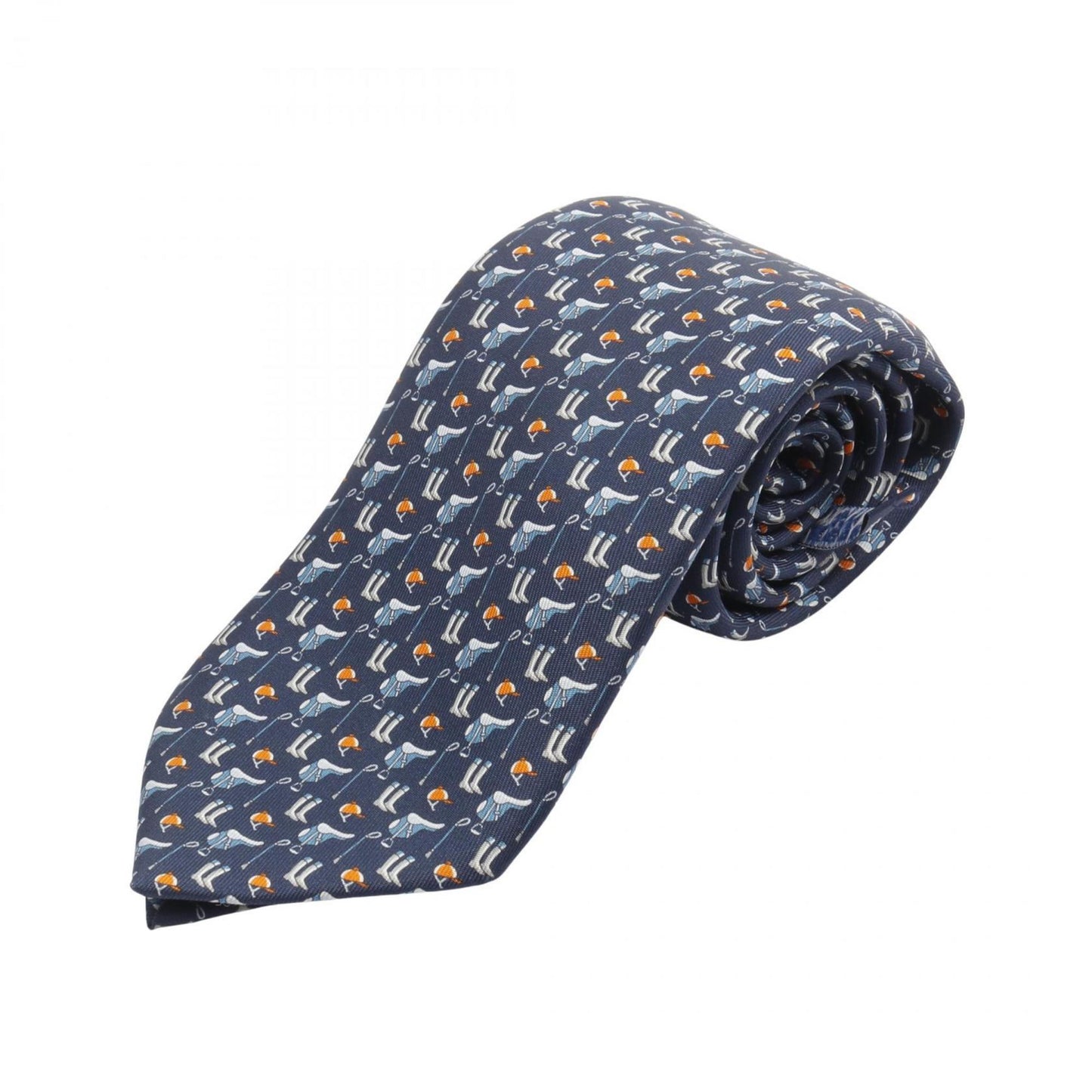 Hermes Herms Tenue De Jockey Silk Tie For Men