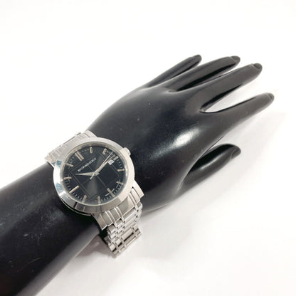 Burberry Heritage Bu1364 Watch Stainless Steel/Stainless Steel Silver Quartz Black Dial