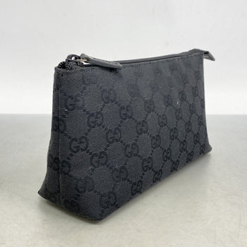 Gucci Gg Canvas Pouch 115238 Black