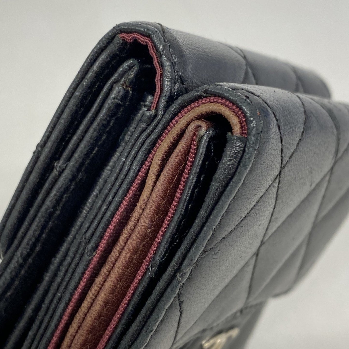 Chanel Matelasse Tri-Fold Wallet In Lambskin