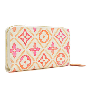 Louis Vuitton Monogram By The Pool Zippy Wallet Long Coral M11455 Bp