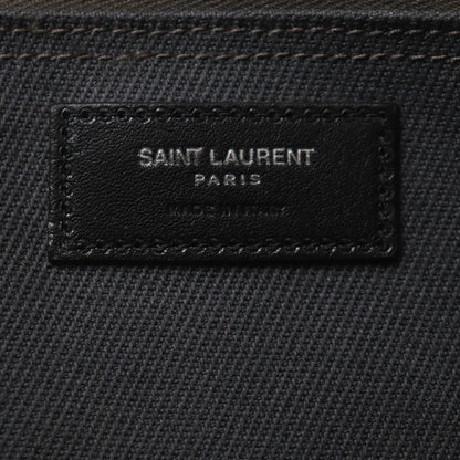 Saint Laurent 632539 Rive Gauche N S Canvas And Leather Tote Bag