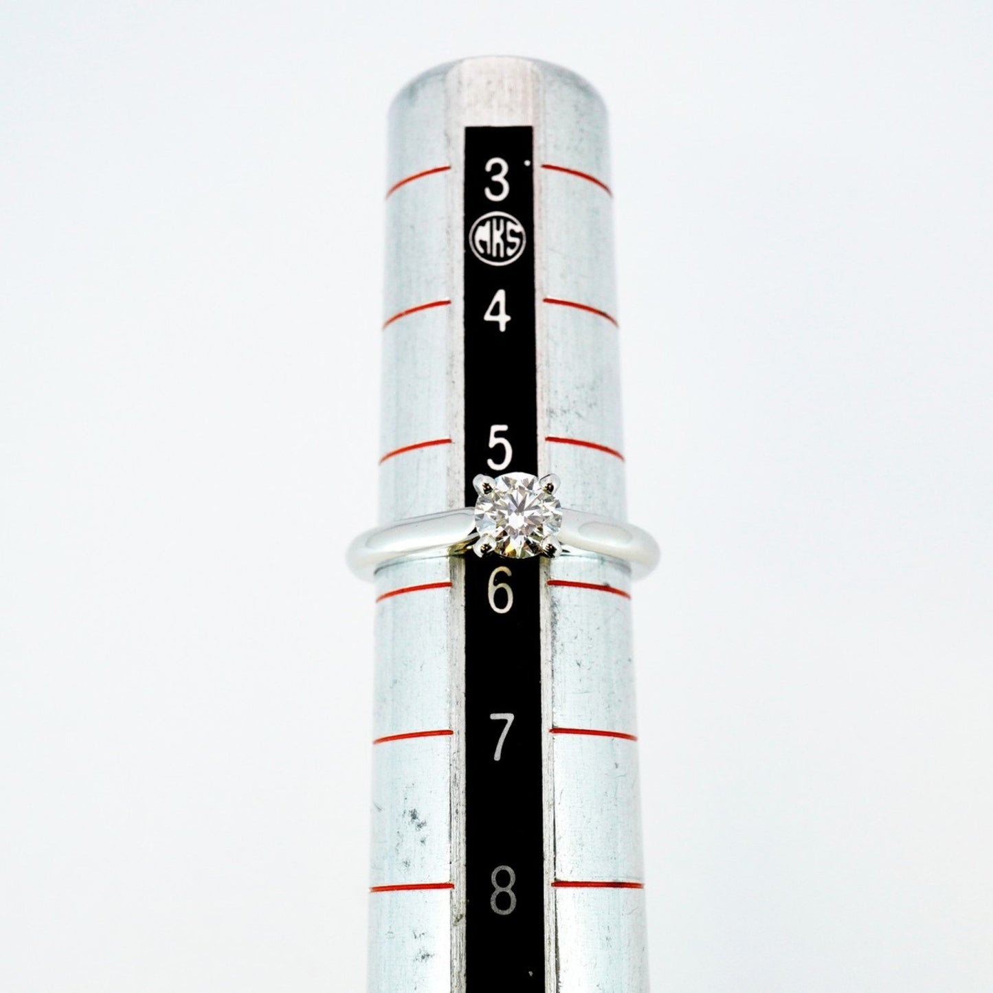 Cartier Solitaire Ring 1Pd Pt950 Platinum Diamond 0.34Ct #46