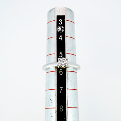 Cartier Solitaire Ring 1Pd Pt950 Platinum Diamond 0.34Ct #46