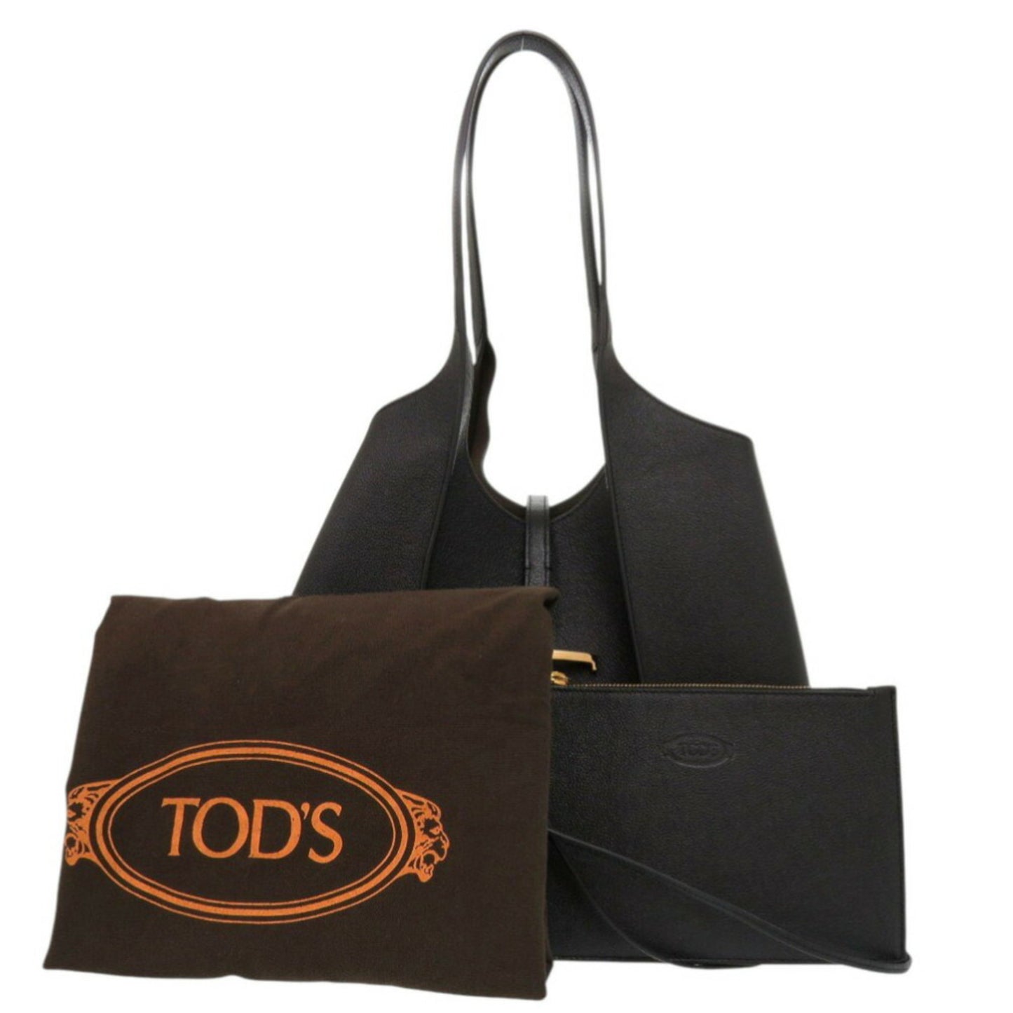 Like New Tod'S T-Timeless Small Xbwtsba0200Q8Eb Black Leather Handbag 1496Tod'S