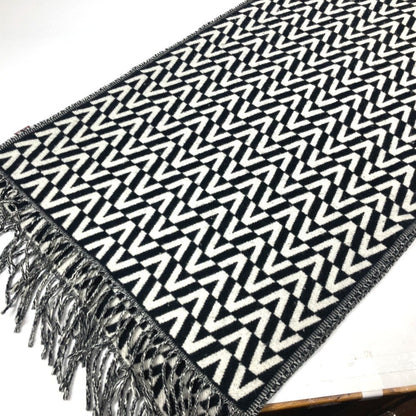 Valentino Valentino Logo Fringe Bicolor Scarf Cashmere