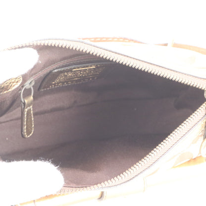 Coach Signature Canvas And Leather Shoulder Bag