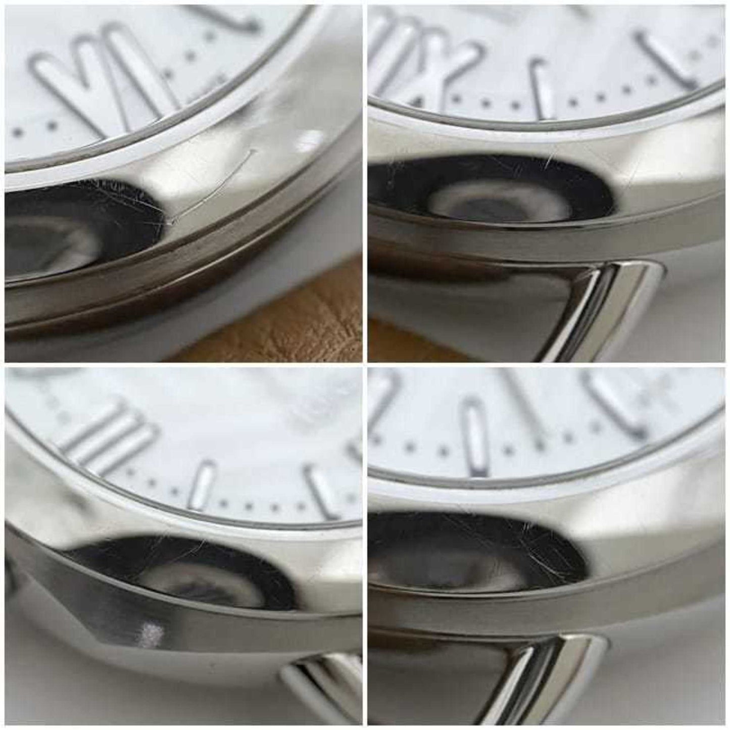 Fendi Watch F-22251 White Shell Brown Silver Selleria 80200M Ss Leather Quartz Fendi Battery
