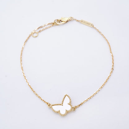 Van Cleef & Arpels Sweet Alhambra Papillon Bracelet In 18Ky Yellow Gold